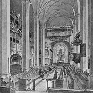 St. Thomas Church in Leipzig, Bachs grave, before 1885