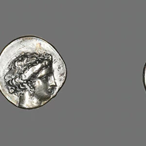 Stater (Coin) Depicting the Nymph Terrina, 375-356 BCE. Creator: Unknown