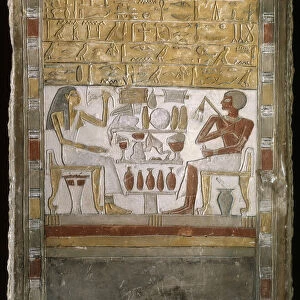 Stela of Amenemhat and Yatu, Egypt, Middle Kingdom, late Dynasty 12-early Dynasty 13