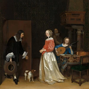 The Suitors Visit, c. 1658. Creator: Gerard Terborch II
