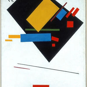 Suprematist painting (Black Trapezoid and Red Square), 1915. Artist: Malevich, Kasimir Severinovich (1878-1935)
