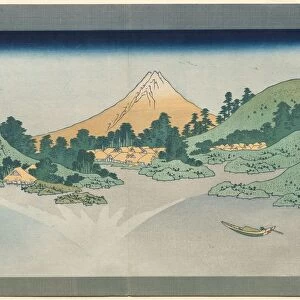 Thirty-Six Views of Mt. Fuji: The Surface of Lake Misaka in Kai Province, early 1830s