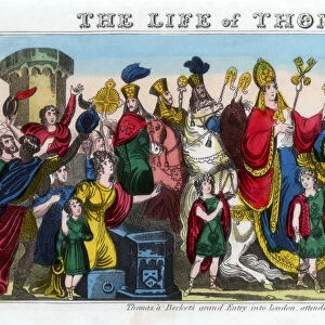 Thomas a Beckets grand Entry into London... 12th century, (19th century)