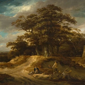 Travellers at the Edge of a Village, 1680. Creator: Roelof van Vries