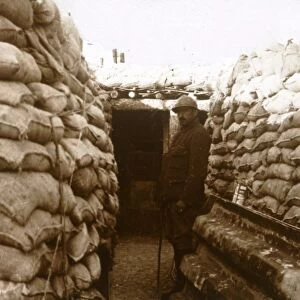 Trenches in Champagne, northern France, c1914-c1918