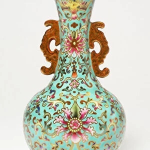 Vase with Dragon-Shaped Handles, Qing dynasty (1644-1911), Qianlong reign, prob
