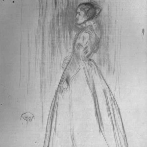 The Velvet Dress (Mrs. Leyland), 1873, (1904). Artist: James Abbott McNeill Whistler