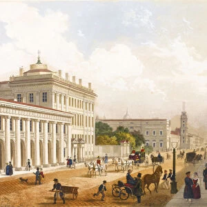 View of the Nevsky Prospekt in Saint Petersburg. Artist: Charlemagne, Jules (19th century)