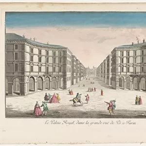 View of Palazzo Reale and Via Po in Turin, 1745-1775. Creator: Anon