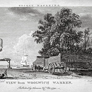 View from Woolwich Warren, Kent, 1794. Artist: Thomas Tagg