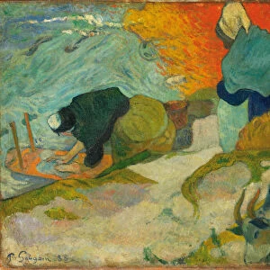 Washerwomen in Arles (Laveuses a Arles), 1888. Artist: Gauguin, Paul Eugene Henri (1848-1903)