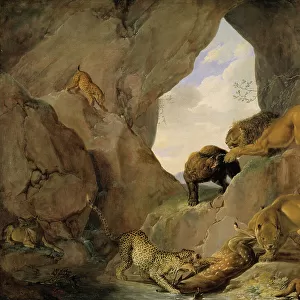 Wild Animals in a Mountain Gorge, late 16th century. Creator: Carl Borromaus Andreas Ruthart