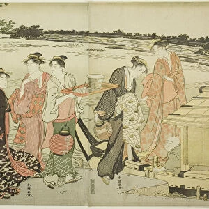 Women Boarding a Pleasure Boat, 1780s. Creator: Katsukawa Shuncho
