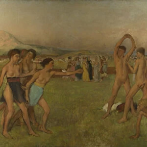 Young Spartans Exercising, ca 1860. Artist: Degas, Edgar (1834-1917)