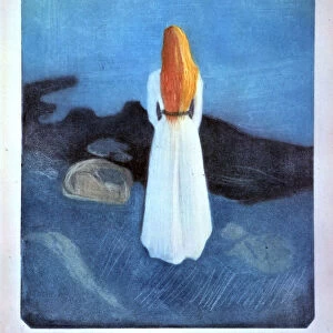 Young woman on the Seashore, 1896. Artist: Edvard Munch