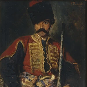 A Zaporozhian Cossack, 1884. Artist: Makovsky, Konstantin Yegorovich (1839-1915)