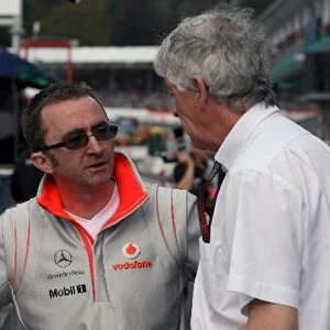 Formula One World Championship: Paddy Lowe McLaren Engineering Director talks with Tony Scott Andrews Official FIA Steward