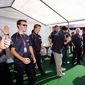 Formula One World Championship: The Williams team and Mark Webber Williams watch Australia draw 2-2 with Croatia and qualify for the second round