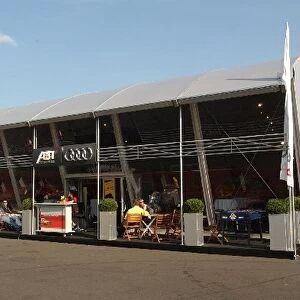 Hospitality unit of the Abt-Audi team. DTM Championship, Rd 4, Lausitzring, Germany