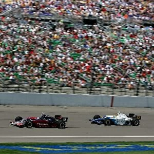 Indy Racing League: Buddy Rice and Vitor Meira put on a show in the Argent Mortgage Indy 300, Kansas Speedway, Kansas City, KS, 04, July, 2004