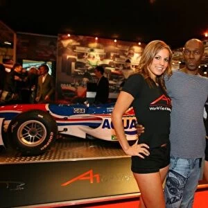 Maxi Jazz and the A1GP Girls at the Autosport Show