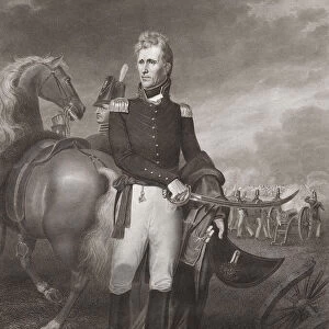 Andrew Jackson, 1767 - 1845. American soldier and statesman. Seventh president of the United States. Here seen as a General. After an engraving by Asher Brown Durand from a work by John Vanderlyn