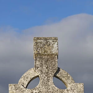 Celtic Christian Cross In A Cemetery; County Cork, Ireland