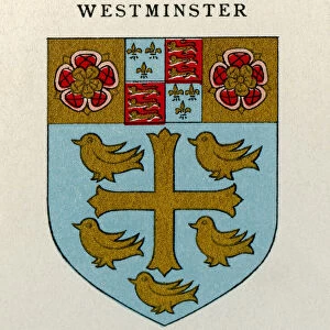 Ecclesiastic Arms of Westminster of Westminster Abbey. From Cathedrals, published 1926