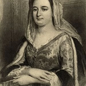 Francoise D Aubigne Maintenon, Aka Madame De Maintenon, 1635-1719. Second Wife Of Louis Xiv. Photo-Etching After The Painting By Stael. From The Book "Lady Jacksons Works, Old Paris Ii, Its Court And Literary Salons"Published London 1899