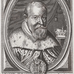 John George I, 1585 - 1656. Elector of Saxony from 1611 to 1656. After a 17th century engraving by Frederik Bouttats