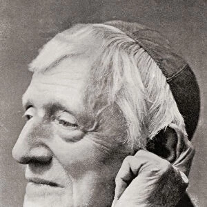 John Henry Newman, 1801 - 1890. Catholic cardinal and theologian. From The International Library of Famous Literature, published c. 1900