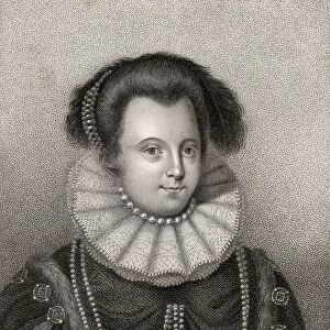 Lady Margaret Russell Countess Of Cumberland 1560-1616 Engraved By Bocquet From The Book A Catalogue Of Royal And Noble Authors Volume Ii Published 1806