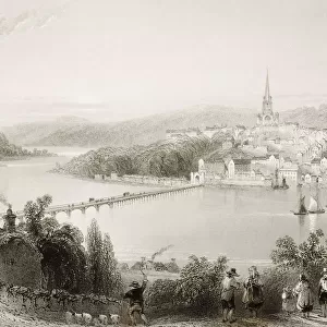 Londonderry, Ireland. Drawn By W. H. Bartlett, Engraved By S. Bradshaw. From "The Scenery And Antiquities Of Ireland"By N. P. Willis And J. Stirling Coyne. Illustrated From Drawings By W. H. Bartlett. Published London C. 1841