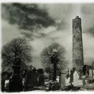 Monasterboice, Co Louth, Ireland; Round Tower On A Mediaeval Christian Settlement