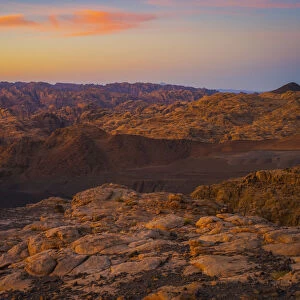 Mountain Scene At Sunset, Near Tabuk; Saudi Arabia