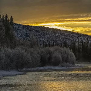 Ni iinlii Njik (Fishing Branch) Territorial Park And Habitat Protection Area At Sunrise; Yukon, Canada