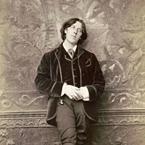Oscar Wilde, 1854 - 1900. Irish poet and playwright. After a photogaph made in the early 1880s by American photographer Napoleon Sarony