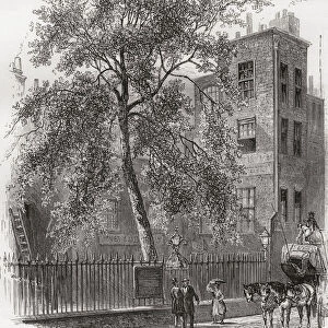 The Plane Tree, Wood Street, Cheapside, London, England in the 19th century. From London Pictures, published 1890