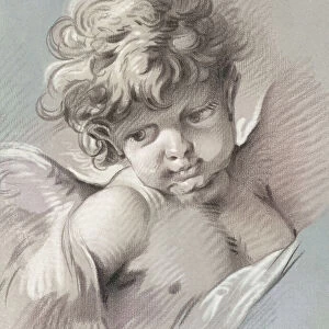Putto or cherub. From an 18th century work by Gilles Demarteau after Francois Boucher