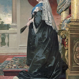 Queen Victoria, 1819 -1901. Queen of the United Kingdom and Ireland. After a work dated 1885 by Austrian artist Heinrich Anton von Angeli, 1840 - 1925