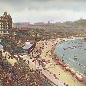 Scarborough, North Yorkshire, England In The 19Th Century. From Picturesque History Of Yorkshire, Published C. 1900