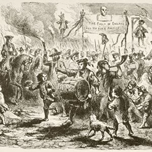 The Stamp Act Riots In New York, 1765. From A 19Th Century Illustration