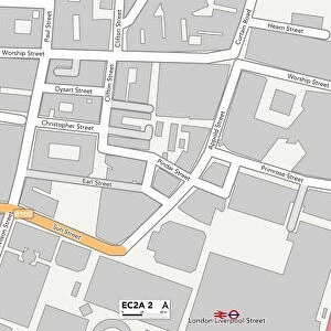 Hackney EC2A 2 Map