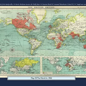 Historical World Events map 1902 UK version