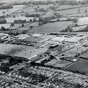 An aerial view of Jaguars Browns Lane plant, Coventry. 26th July 1988