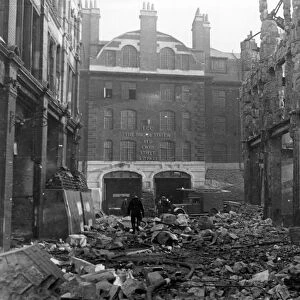 Air raid damage during the Blitz in London, Second World War