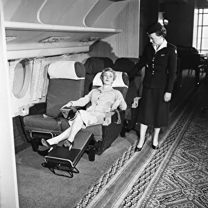 Aircraft seating exhibition. 17th January 1957