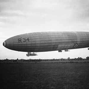 The Airship R34 seen here returning to Pulham after her double Atlantic crossing 13th
