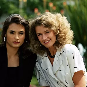 Caroline Bliss and Talisa Soto both actresses - June 1989