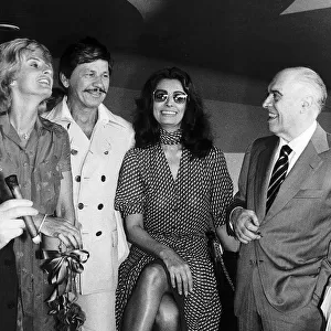 Charles Bronson Actor standing with wife Jill Ireland Actress Sophia Loren
